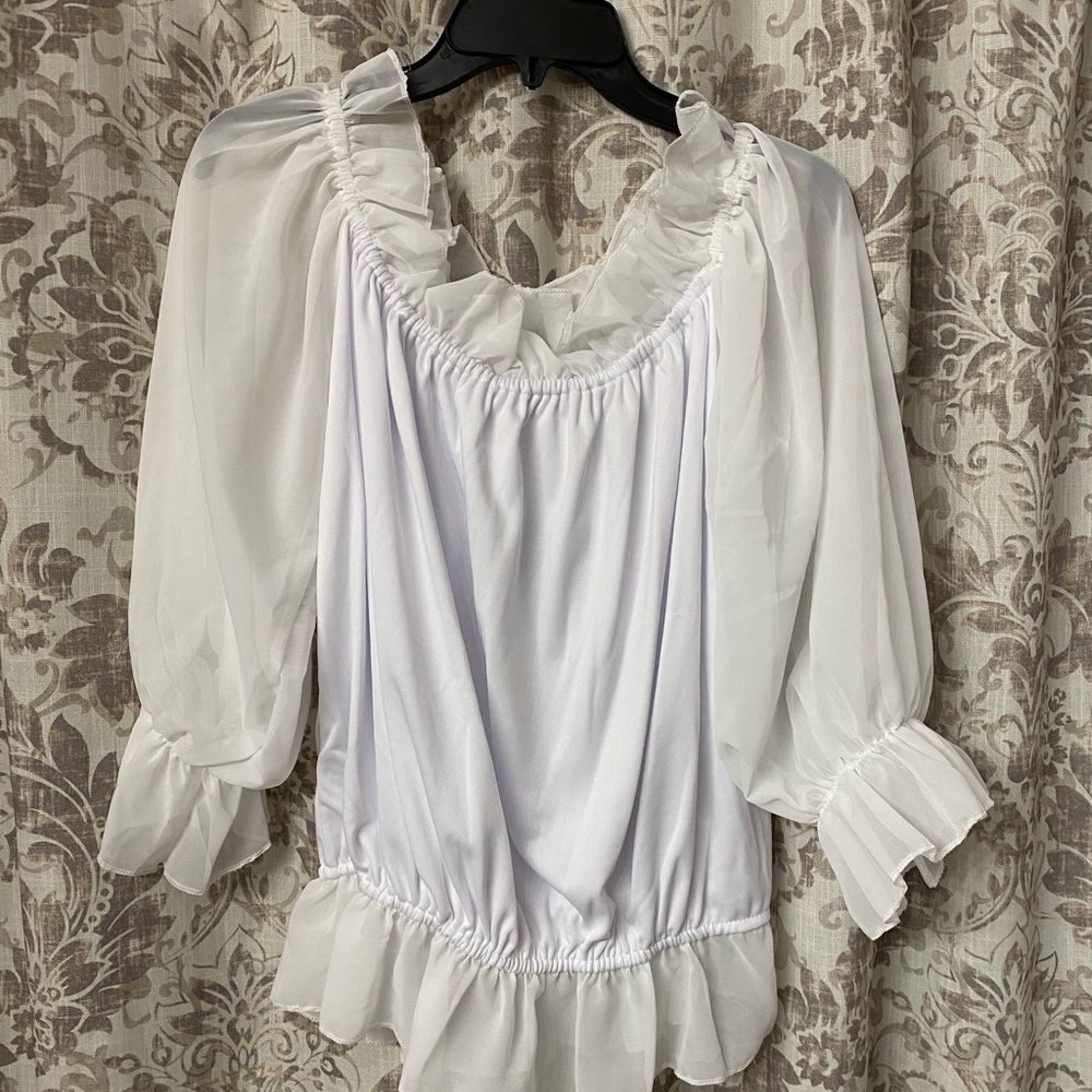 White Peasant type blouse